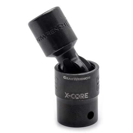 Gearwrench 3/8" Drive, 19mm Size, Metric Socket, 6 Points, Pinless Univ, 6 pt., 3/8"Drive, 19mm 84469
